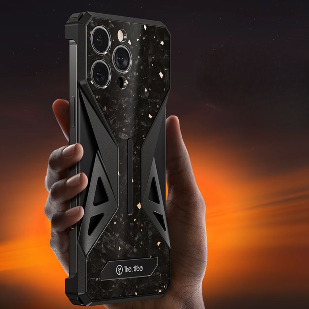 Real Carbon Fiber Titanium Bumper Case For iPhones