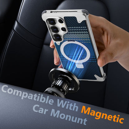 Real Aramid Fiber Cases With Magsafe Rotating Kickstand For Samsung