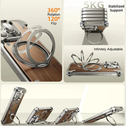 iPhone Luxury Wooden Metal Case