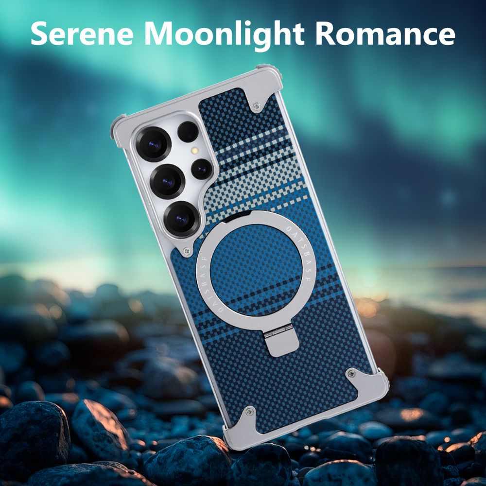 Real Aramid Fiber Cases With Magsafe Rotating Kickstand For Samsung